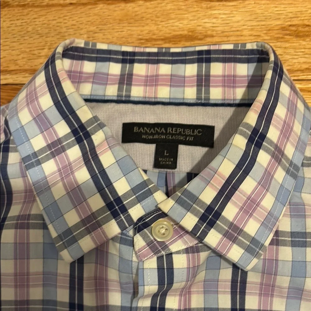 Ex Condition Men's Banana Republic Plaid Shirt Size L